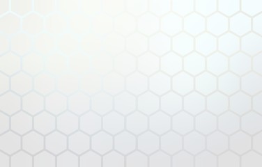 Holographic white hexagon mosaic background. Subtle geometric texture.