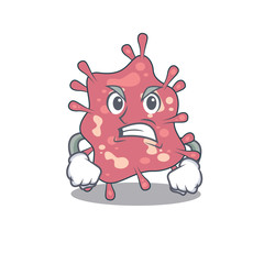Mascot design concept of haemophilus ducreyi with angry face