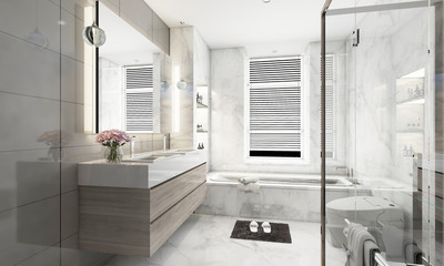 3D rendering of a Bathroom interior