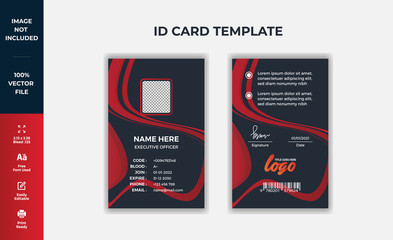 Creative ID Card Template Design with Vector Identity card design