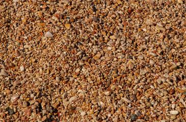 The pebbly shores are strewn with colorful rounded, pleasant-to-touch stones, polished to smoothness by thousands of years of exposure to waves. Pebbles are abundant on the shores of the Black, Azov, 