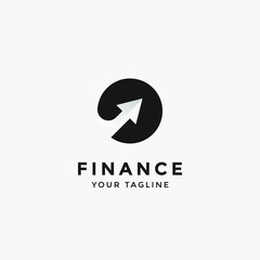 Financial Advisors Market Charts Logo design abstract vector template. Finance company Logotype concept