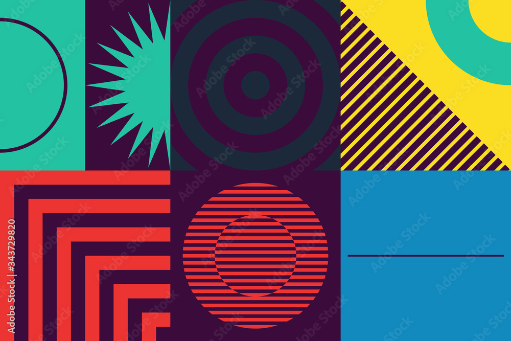 Poster techno abstract vector pattern design
