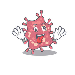A cartoon design of haemophilus ducreyi having a crazy face