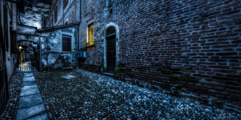 Italian Old Street by Night