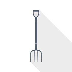 Fork, gardening tool flat design vector icon
