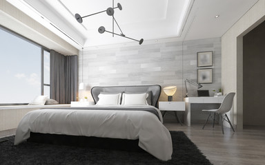 3D rendering bed room, so comfortable