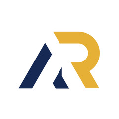 Initial letter A logo vector design template. letter AR alphabet abc logo isolated