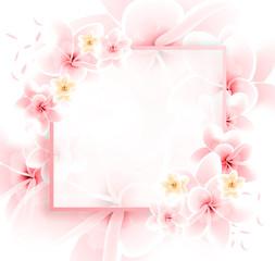 Modern floral art - pastel pink flower composition