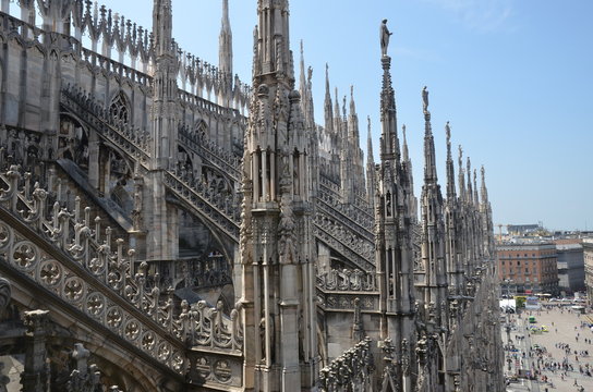 Toit de la cath&eacute;drale de Milan
