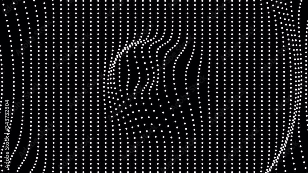 Aufkleber circular ripple pattern concentric circles rings.motion dots texture.video texture for mapping conce