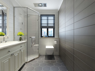 3D rendering of a Bathroom interior