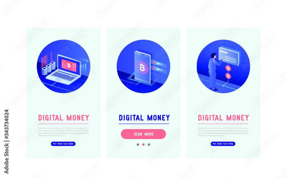 Poster effective template technology data, mining server farm room and smart digital devices such as phone 