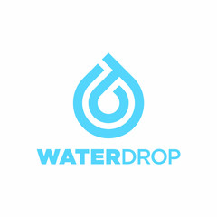 Abstract Line Water Drop Logo Design