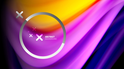 Swirl, curve blurred color lines, holographic rainbow liquid style gradient waves for Wallpaper, Banner, Background, Card, Book Illustration, landing page