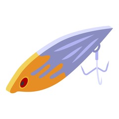 Minnow fishing bait icon. Isometric of minnow fishing bait vector icon for web design isolated on white background