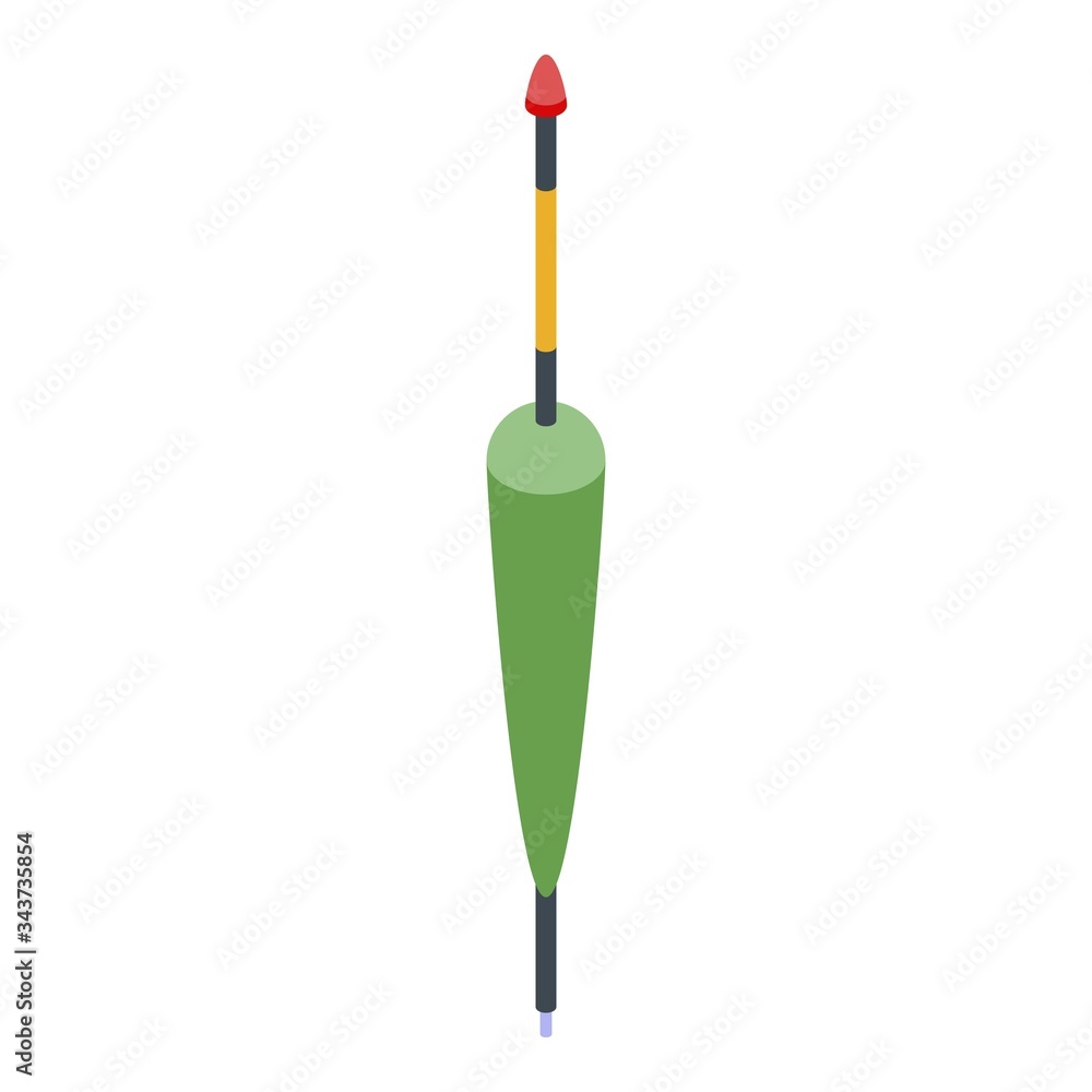 Poster bobber activity icon. isometric of bobber activity vector icon for web design isolated on white back
