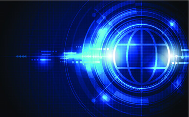 Abstract futuristic communication vector futuristic circuit board, Electronic motherboard.