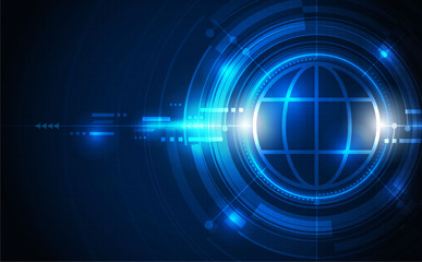 Abstract futuristic communication vector futuristic circuit board, Electronic motherboard.