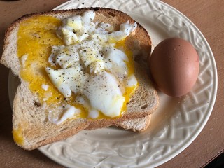 Breakfast, Toast, Soft boiled eggs