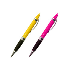 Two pens isolated on white background with clipping part