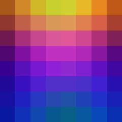 Colorful palette mosaic background. Blue pink yellow gradient geometric pattern.