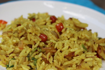 Puffed rice breakfast, Murmura Poha or churmura Poha, Indian food