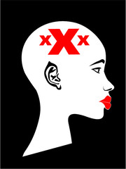 xxx video icon print embroidery graphic design vector art