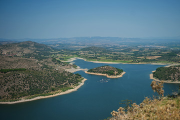 aerial view of the river