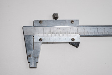 Old iron line mm on white background