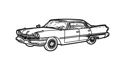 American Retro Vintage Muscle Car 