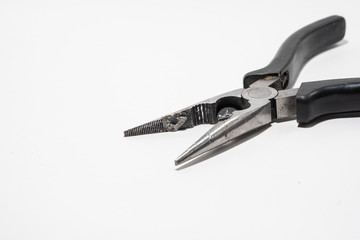 Old hand tool on white background