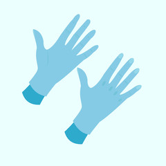 hand gloves illustration,symbol of protection against viruses