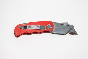 Fototapeta premium Used Konselar knife on white background