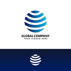 Global Company Logo Design Vector Template. can be used for corporate brand identity and personal brand.