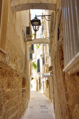 old italian street in Monopoli
