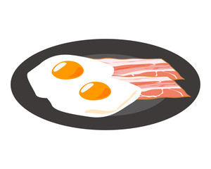 ベーコン　食材　加工食品　目玉焼き　玉子