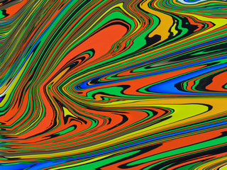 Colorful liquid acrylic paints.Abstract background  effect with multi color.Wallpaper design illustration.