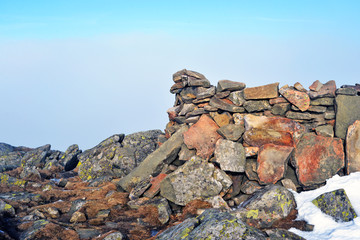 mountain landscape with rocks