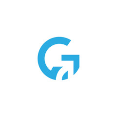 Unique modern trendy  G initial based letter icon logo