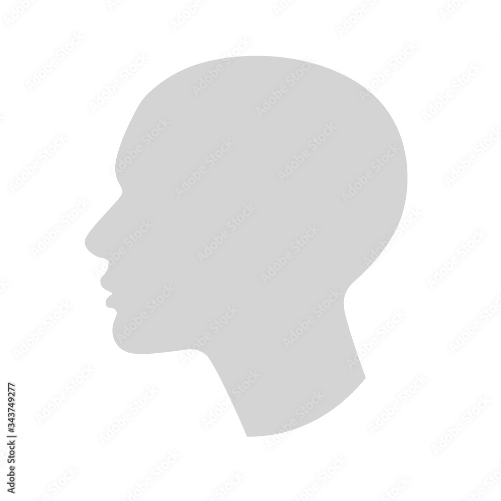 Aufkleber a silhouette of an anonymous human head in profile. vector illustration of abstract concept of socia