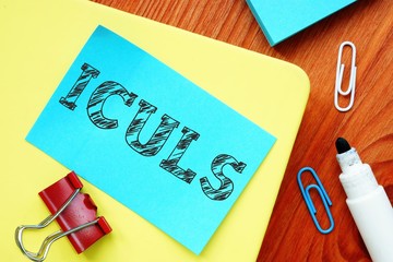 Business concept meaning Irredeemable Convertible Unsecured Loan Stock  ICULS with inscription on...