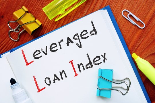 Financial concept about Leveraged Loan Index LLI with phrase on the sheet.