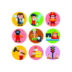 Fototapeta premium Labor day illustration of workers