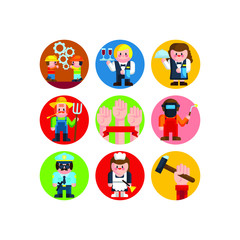 Fototapeta premium Labor day illustration of workers