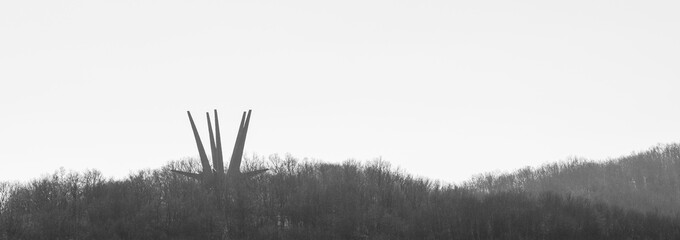 Monument to the fallen partisan soldiers in Kosmaj, Serbia
