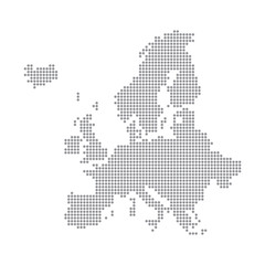 Obraz premium Europe map made from halftone dot pattern