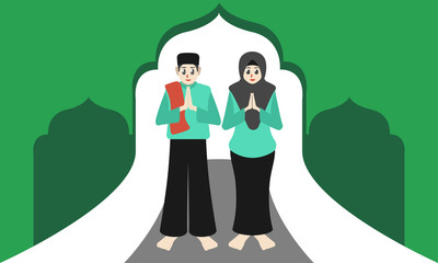 Muslim character for Ramadan