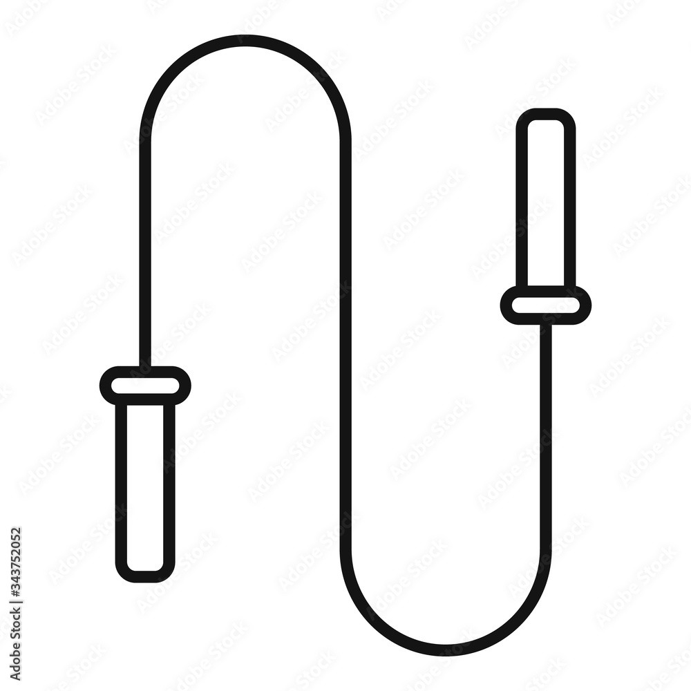 Poster jump rope icon. outline jump rope vector icon for web design isolated on white background