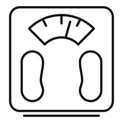 Fitness scales icon. Outline fitness scales vector icon for web design isolated on white background